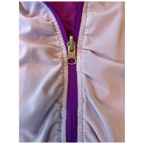 EUC LULULEMON Raja Reversible Purple Jacket Yoga Thumbhole Luon Mesh Full Zip 4 - Picture 5 of 7